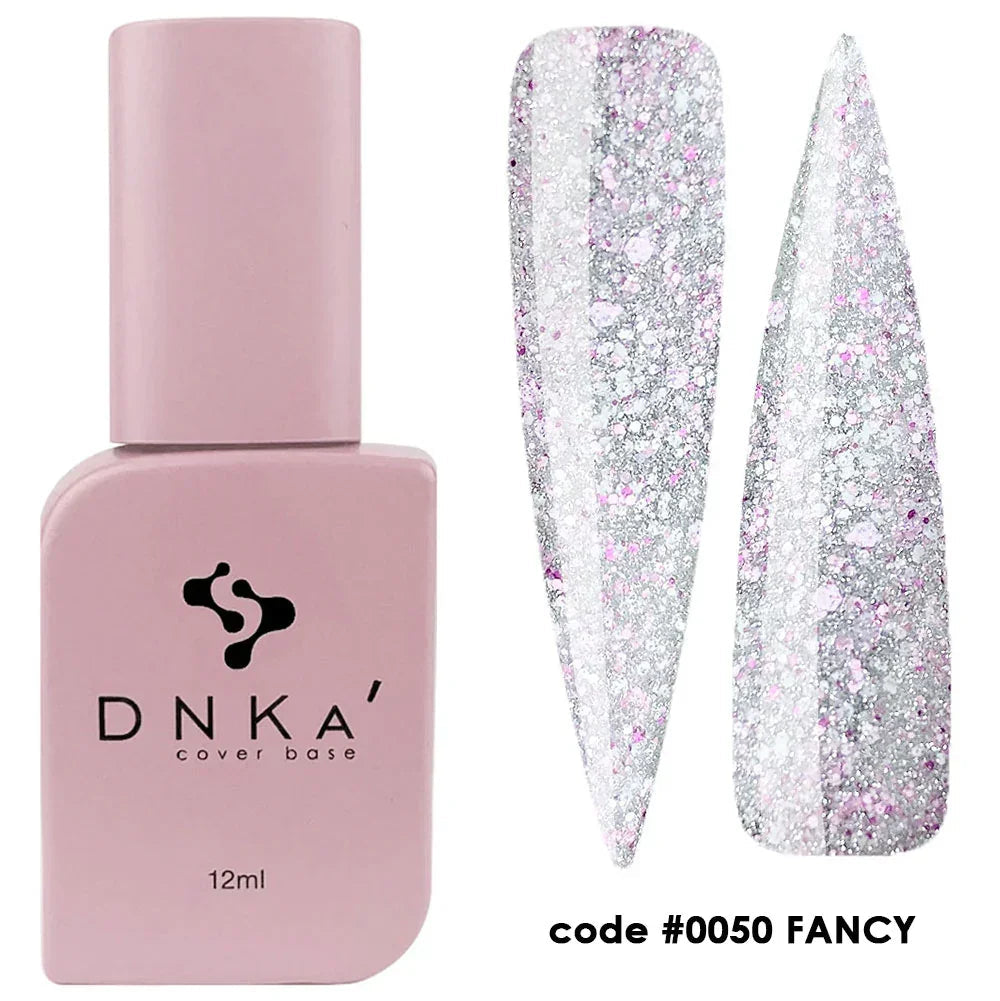 DNKa Rubber Cover Base #0050 Fancy 12 ml – transparente Glitzer-Basis, Kanelia Store Düsseldorf