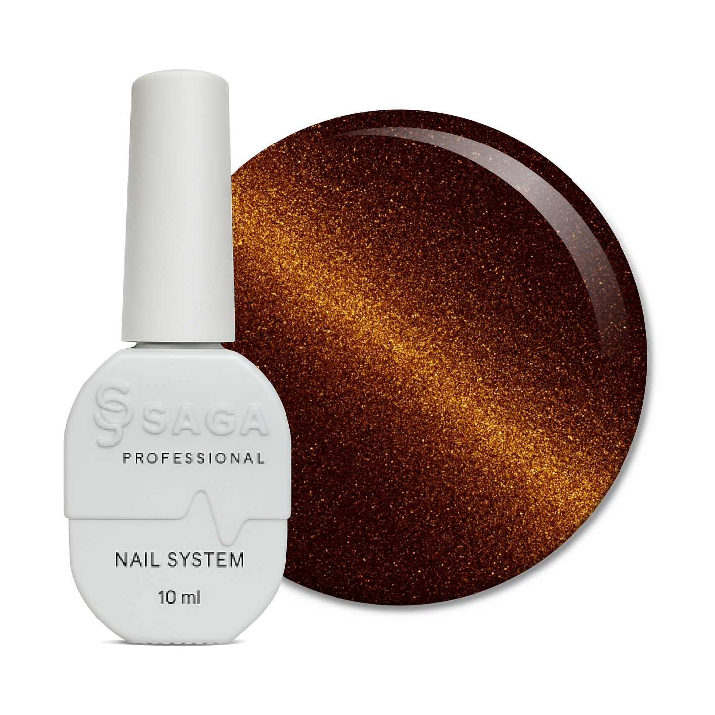 SAGA Professional Space Cat 5 – magnetischer Gel-Lack in einem bronzefarbenen Kupferton