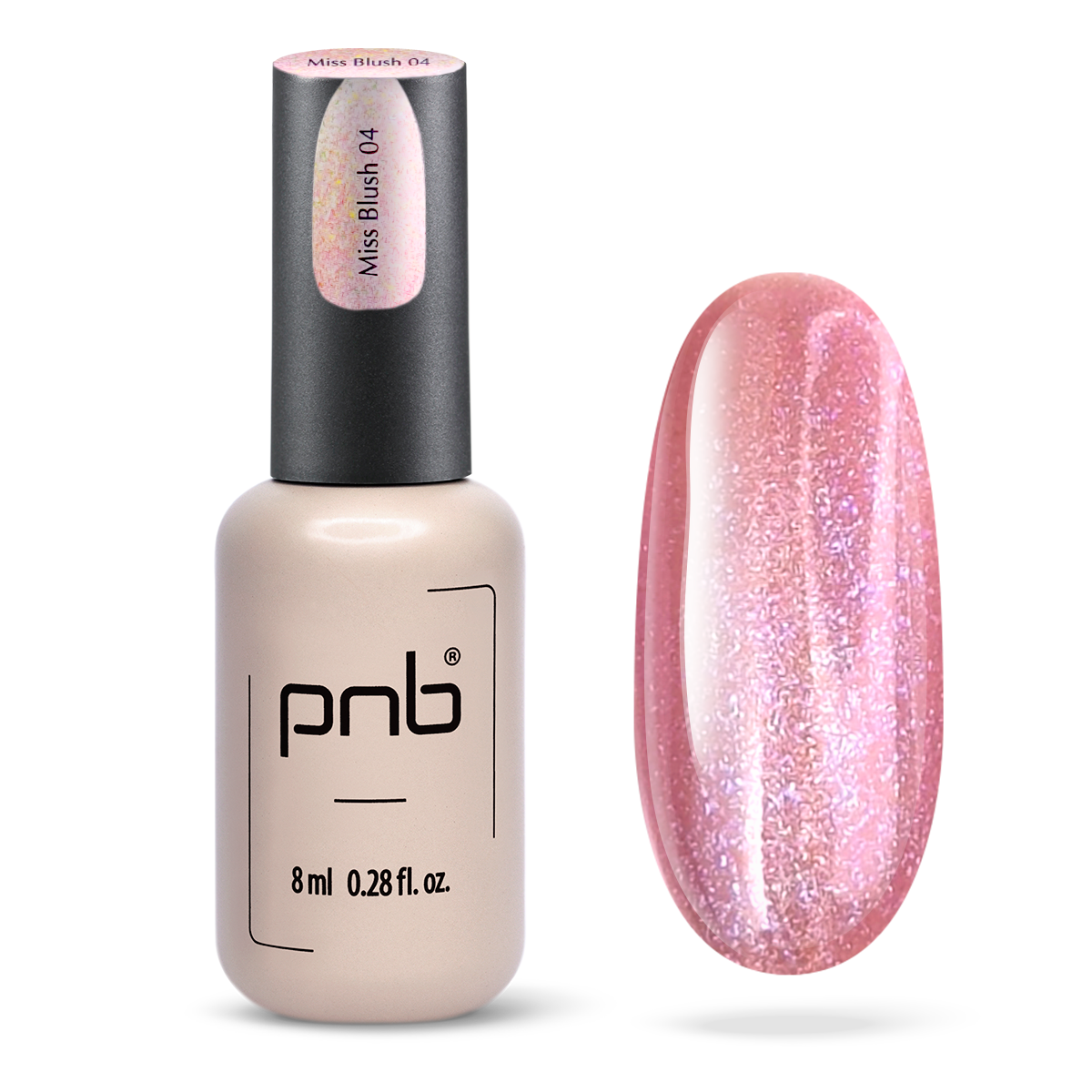 PNB Magnetic Gel Polish Glamour Cat, 04 Miss Blush, 8ml