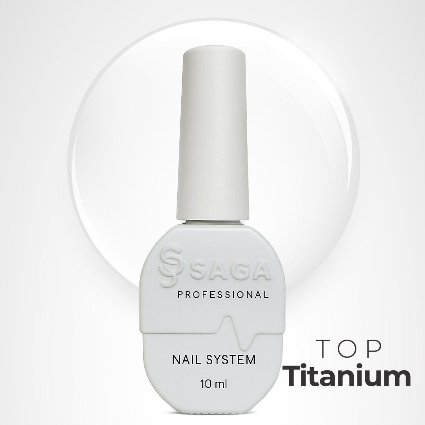 SAGA Top Titanium 10 ml – Top Coat ohne UV-Filter, transparent, kratzfest