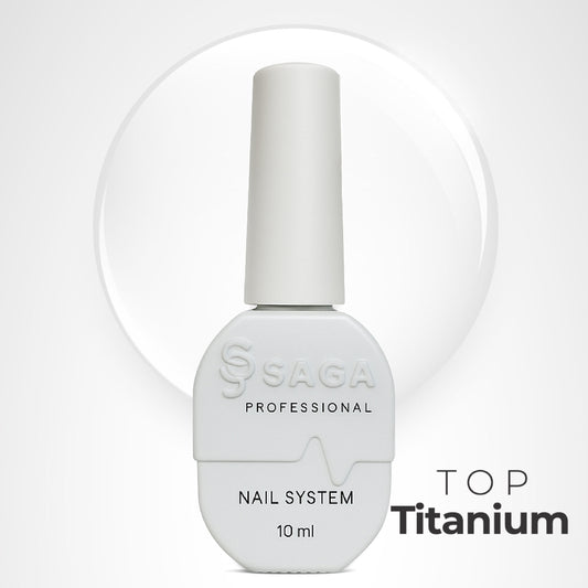 SAGA Top Titanium 10 ml – Top Coat ohne UV-Filter, transparent, kratzfest