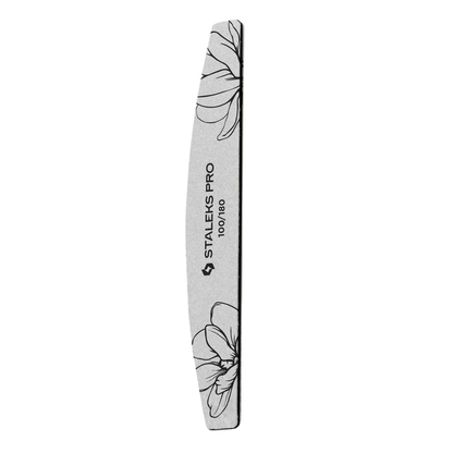 Nagelfeile STALEKS EXPERT NFE-40 Halbmond, doppelseitig, verschiedene Körnungen, dünne Schaumstoffschicht