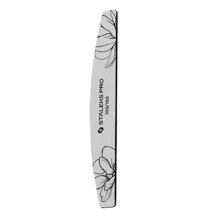 Nagelfeile STALEKS EXPERT NFE-40 Halbmond, doppelseitig, verschiedene Körnungen, dünne Schaumstoffschicht