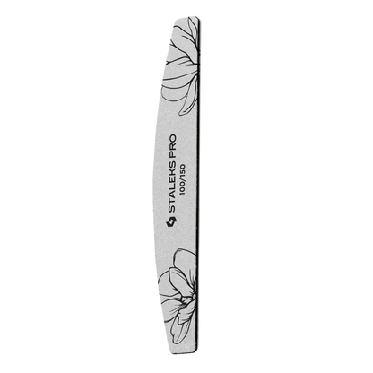 Nagelfeile STALEKS EXPERT NFE-40 Halbmond, doppelseitig, verschiedene Körnungen, dünne Schaumstoffschicht