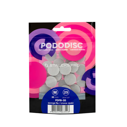 Wechselpads PDFB für Staleks Pododisc, Buffer auf Schaumstoff, verschiedene Durchmesser, Packung 25 Stück