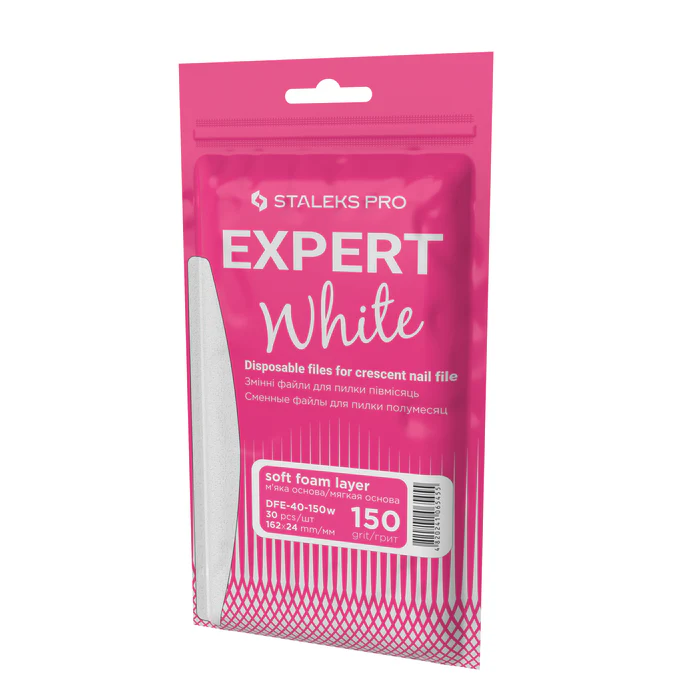 SOFT-Wechselfeilenblätter EXPERT DFE-40, Halbmond, verschiedene Körnungen, Packung 30 Stück