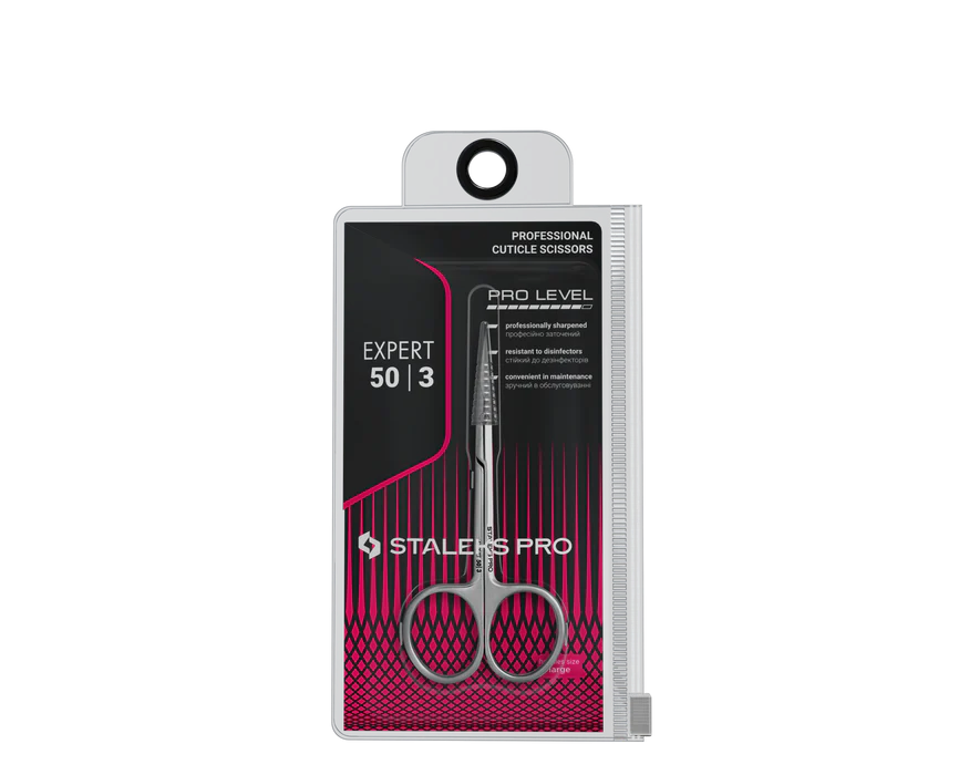 Nagelhautschere STALEKS EXPERT SE-50/3, Edelstahl, klassische Form, Klingenlänge 25 mm