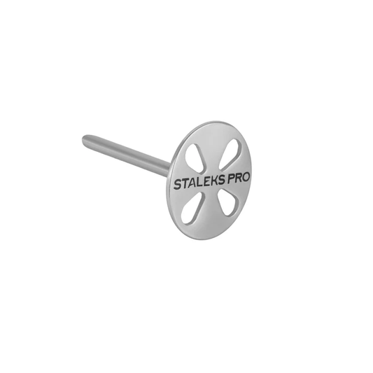 Pododisc STALEKS PRO L (25 mm) Pediküre-Disk aus Edelstahl verlängert + 5 Einweg-Klebepads 180 Grit, PDLSET-25