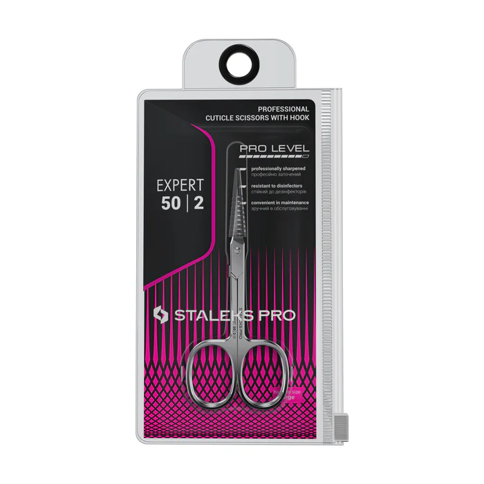 Nagelhautschere STALEKS EXPERT SE-50/2, Edelstahl, klassische Form, Klingenlänge 24 mm