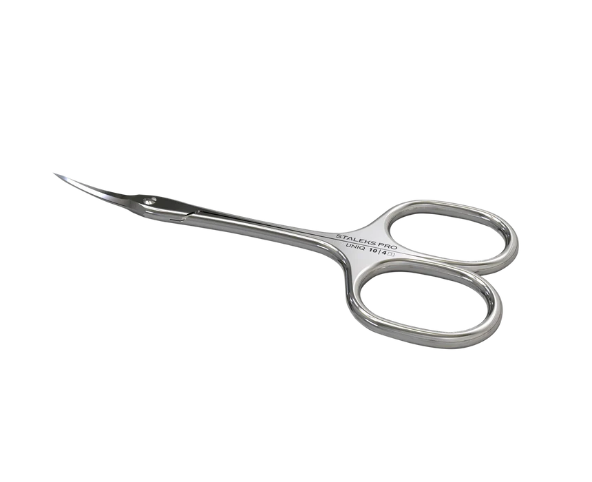Nagelhautschere STALEKS UNIQ SQ-10/4 “Ballerina”, verlängerte Griffe, Klinge klassisch gebogen