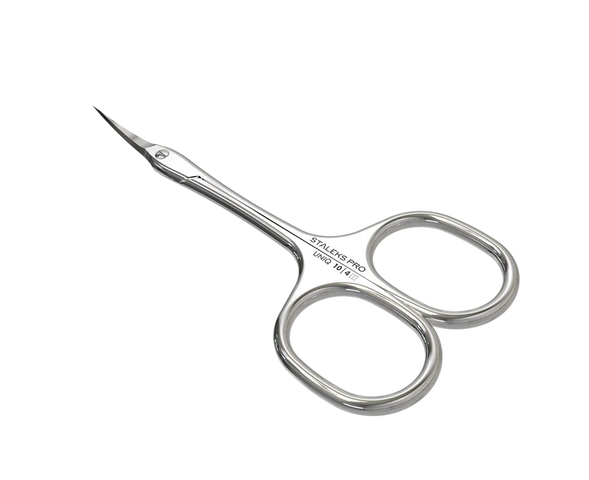Nagelhautschere STALEKS UNIQ SQ-10/4 “Ballerina”, verlängerte Griffe, Klinge klassisch gebogen
