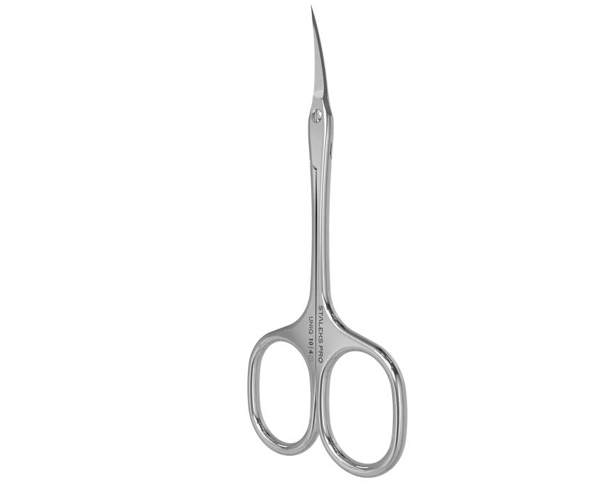 Nagelhautschere STALEKS UNIQ SQ-10/4 “Ballerina”, verlängerte Griffe, Klinge klassisch gebogen