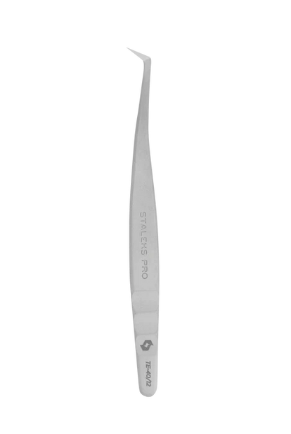 Wimpernverlängerungs-Pinzette STALEKS EXPERT TE-40/12 “Mega-Volume”, gebogen “Boot” 65 Grad
