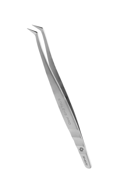 Wimpernverlängerungs-Pinzette STALEKS EXPERT TE-40/12 “Mega-Volume”, gebogen “Boot” 65 Grad