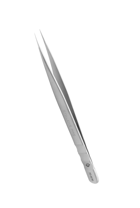 Pinzette zur Separierung von Naturwimpern STALEKS EXPERT TE-41/10, gerade Spitzen
