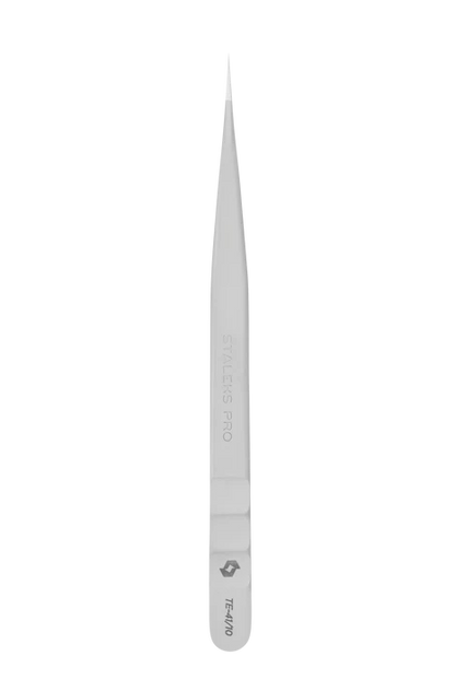 Pinzette zur Separierung von Naturwimpern STALEKS EXPERT TE-41/10, gerade Spitzen