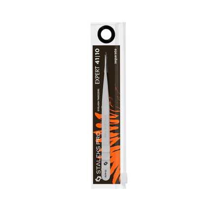 Pinzette zur Separierung von Naturwimpern STALEKS EXPERT TE-41/10, gerade Spitzen