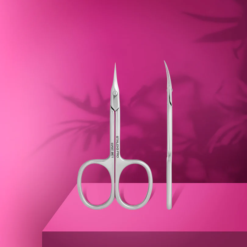 Staleks Professional Cuticle Scissors EXPERT 50 TYPE 1, Edelstahl, klassische Form, Klingenlänge 24 mm
