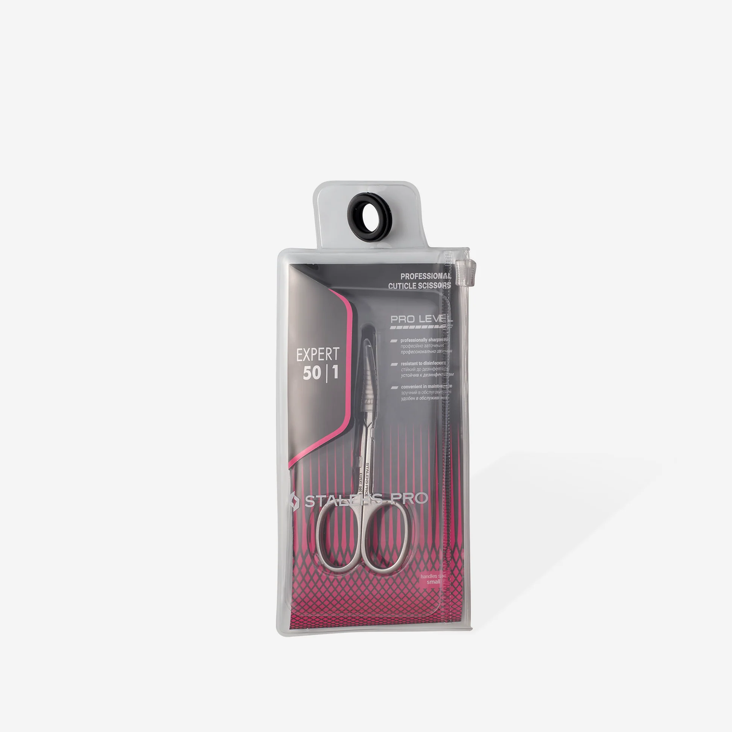 Staleks Professional Cuticle Scissors EXPERT 50 TYPE 1, Edelstahl, klassische Form, Klingenlänge 24 mm