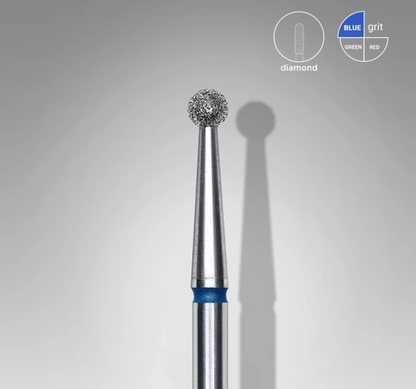 Diamond nail drill bit ball blue EXPERT head diameter 2,5 mm