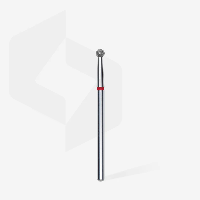 Diamond nail drill bit ball red EXPERT head diameter 2,7 mm