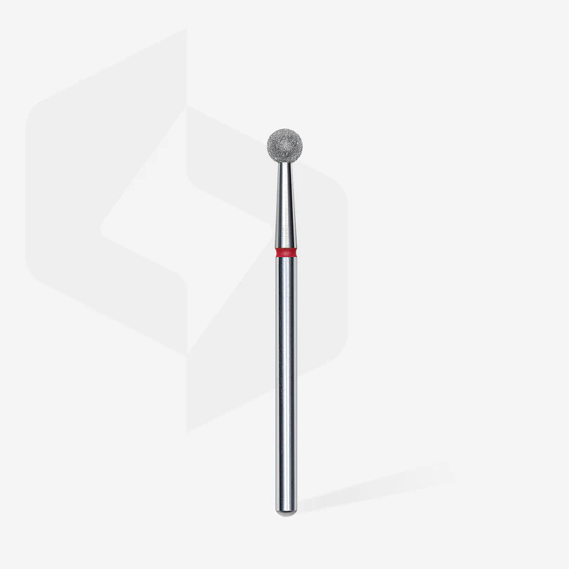 Diamond nail drill bit ball red EXPERT head diameter 4 mm