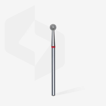 Diamond nail drill bit ball red EXPERT head diameter 4 mm