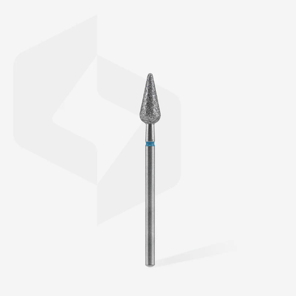 Diamond nail drill bit pointed pear blue EXPERT head diameter 5 mm / working part 12 mm