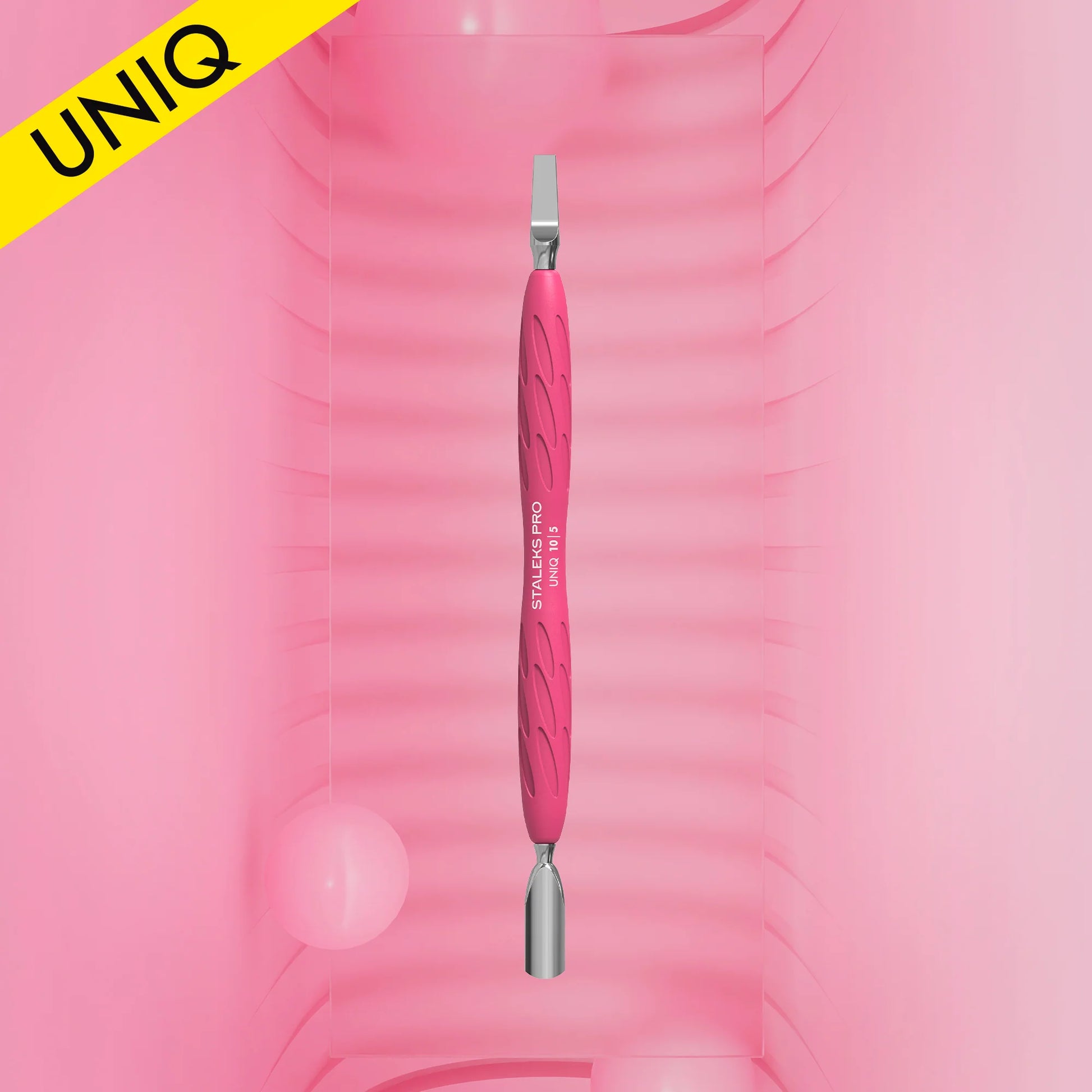 Staleks Uniq 10 Type 5 Maniküre-Pusher Gummy mit Silikongriff