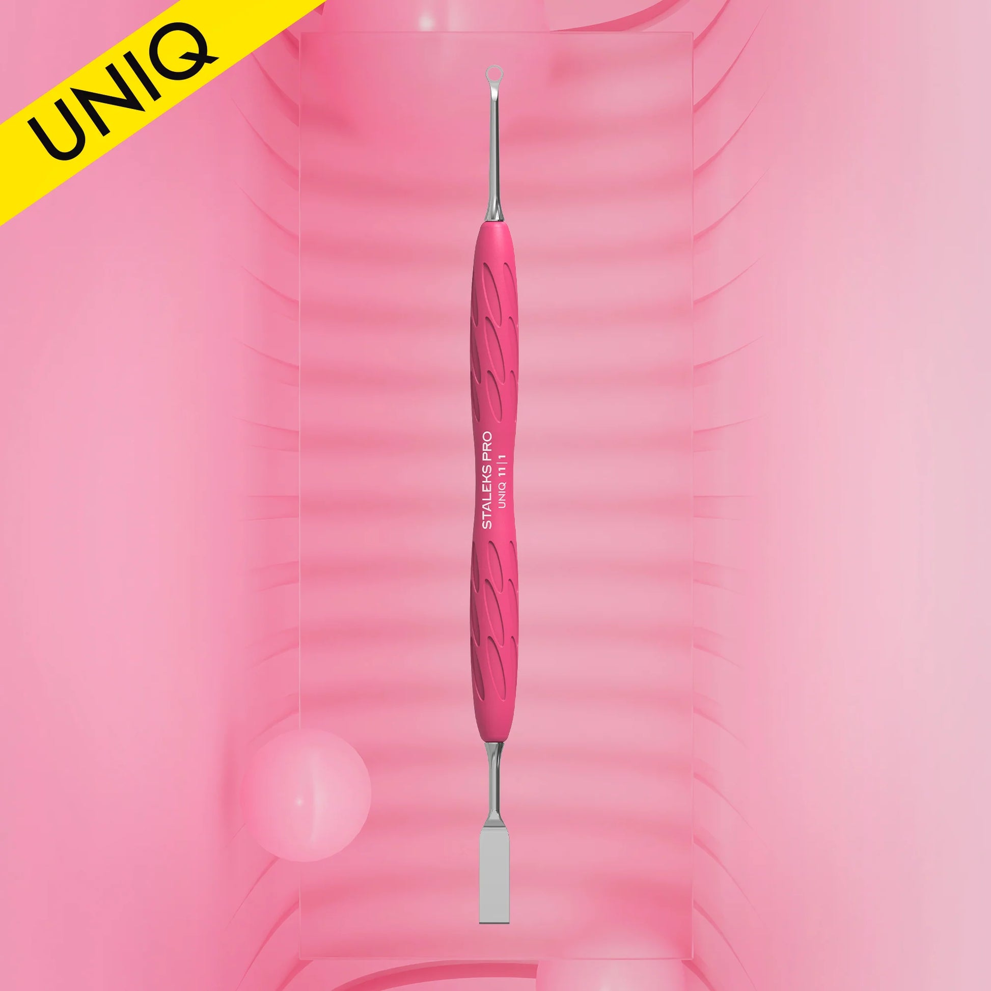 Staleks Pro Uniq 11 Type 1 Maniküre-Pusher Gummy mit Silikongriff