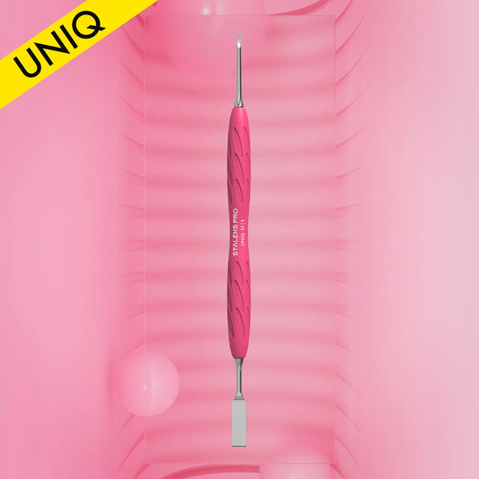 Staleks Pro Uniq 11 Type 1 Maniküre-Pusher Gummy mit Silikongriff