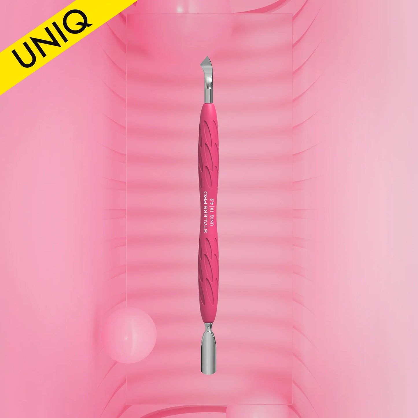 Staleks Uniq 10 Type 4.2 Maniküre-Pusher Gummy mit Silikongriff