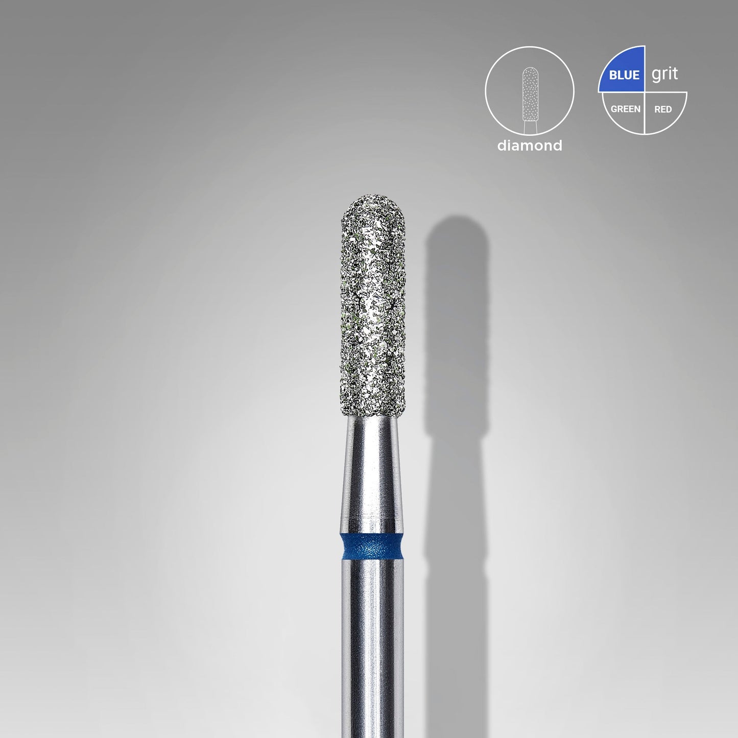 Staleks Expert Diamantfräser Abgerundeter Zylinder blau 2,3 mm