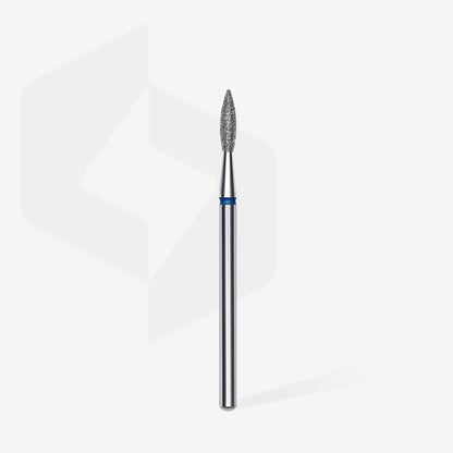STALEKS EXPERT Diamantfräser „Spitze Flamme“ blau, Durchmesser 2,1 mm, Arbeitsteil 8 mm