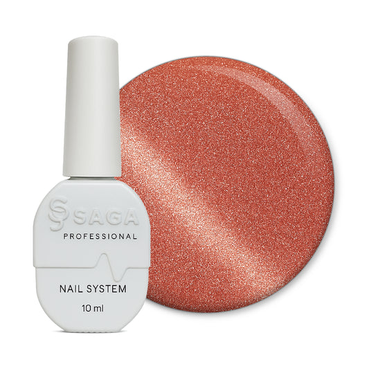 SAGA Professional Amber Cat 4 – magnetischer Gel-Lack in Kupfer-Rosé