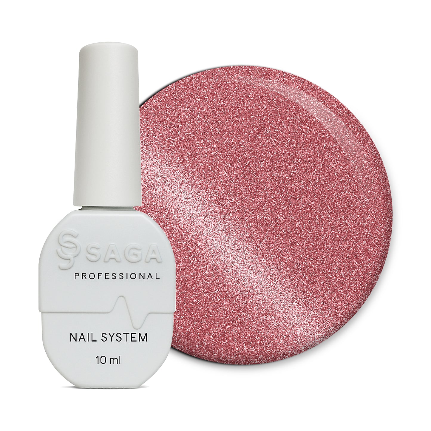 SAGA Professional Amber Cat 5 – rosig-bernsteinfarbener Cat-Eye-Gel-Lack