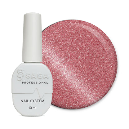 SAGA Professional Amber Cat 5 – rosig-bernsteinfarbener Cat-Eye-Gel-Lack