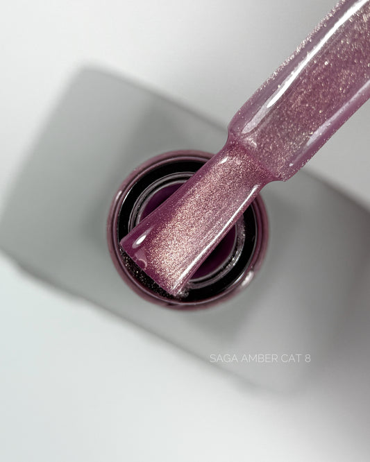 SAGA Professional Amber Cat 8 – magnetischer Gel-Lack in Rosa