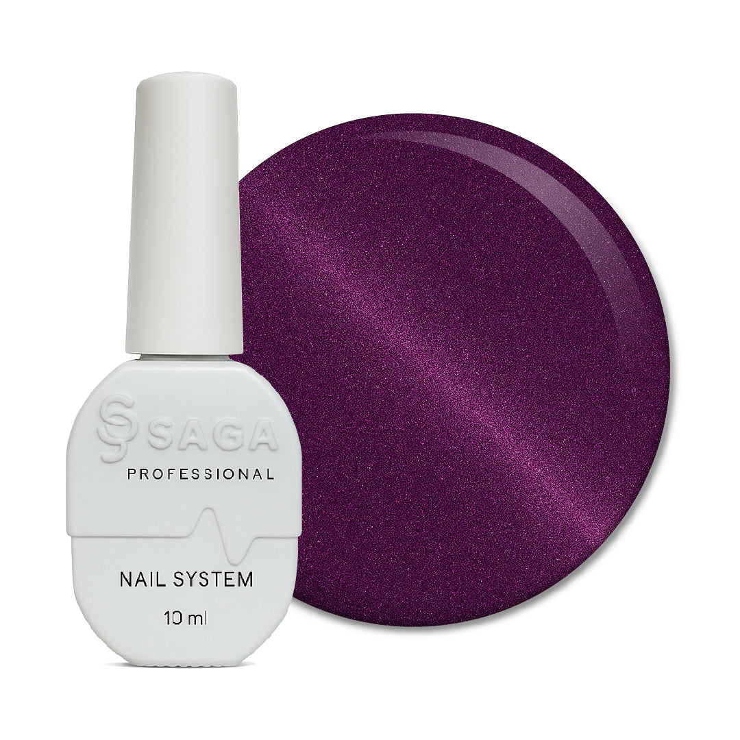 SAGA Professional Glow Cat 1 – violetter Gel-Lack mit Cat-Eye- und Glow-Effekt