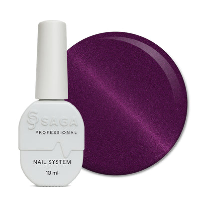 SAGA Professional Glow Cat 1 – violetter Gel-Lack mit Cat-Eye- und Glow-Effekt