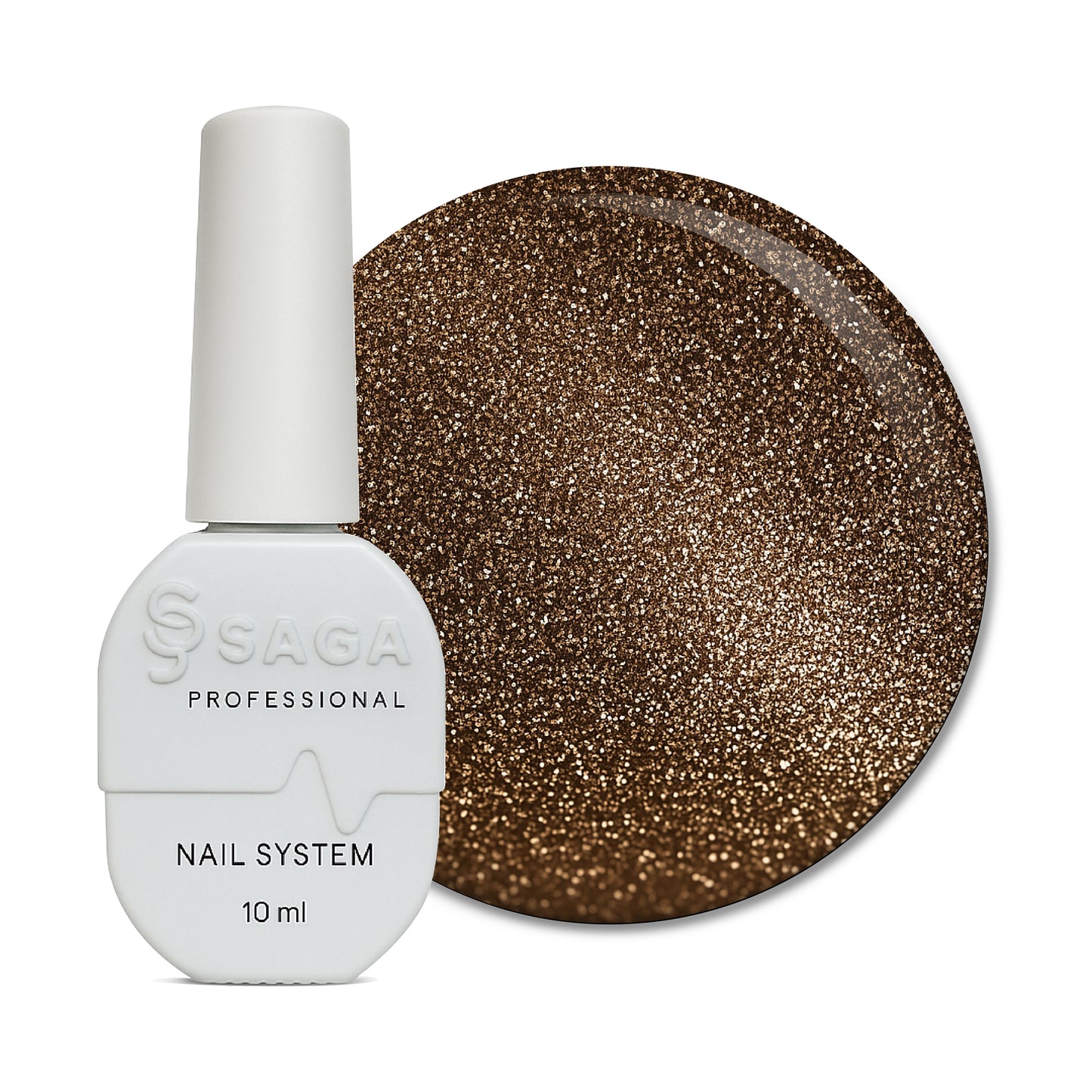 SAGA Professional Cat Shine 11 – schimmernder Gel-Lack in bronzegoldenem Farbton