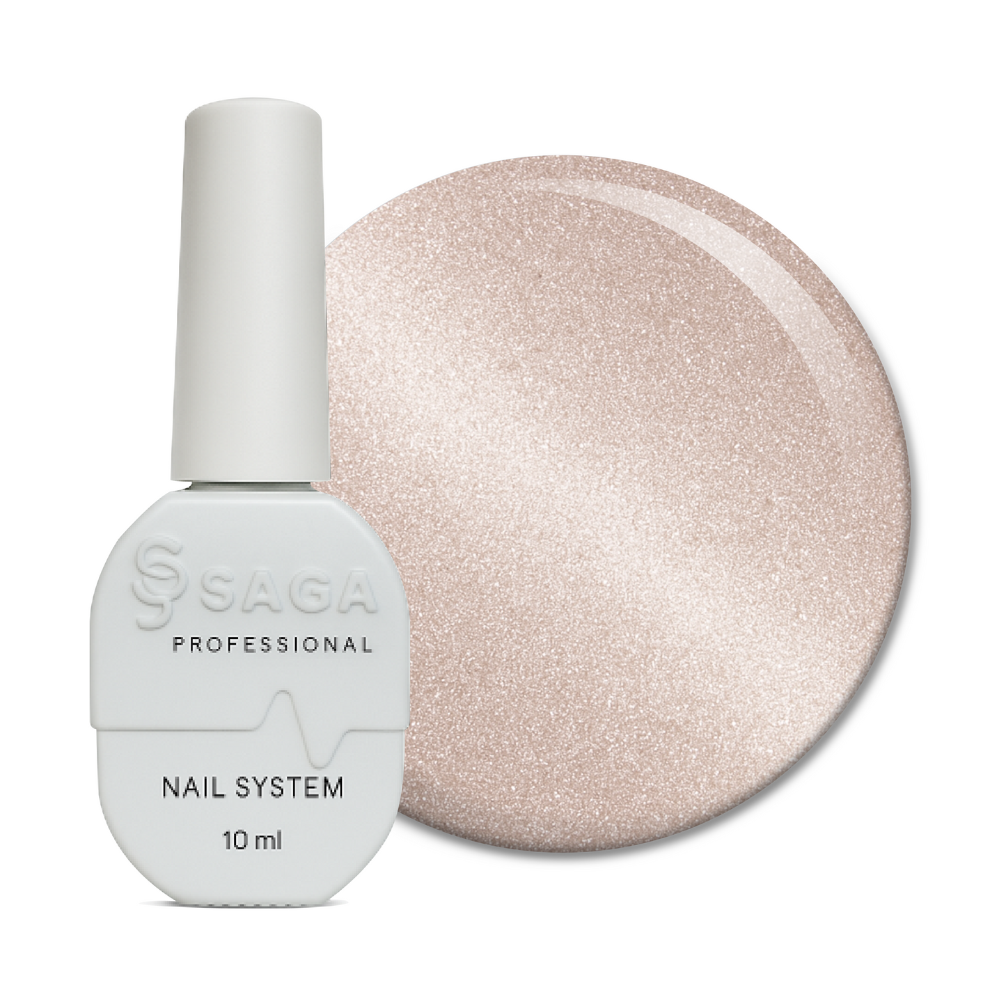 SAGA Professional Space Cat 6 – magnetischer Gel-Lack in dunklem Beige-Rauch-Ton.