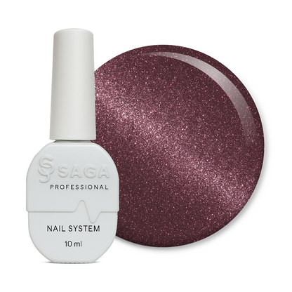 SAGA Professional Wine Cat 6 – magnetischer Gel-Lack in einem tiefen Violettton