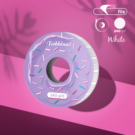 Weißes Wechselfeilenband auf Rolle STALEKS ATC papmAm, staubgeschützte Rolle, Länge 6 Meter, verschiedene Körnungen