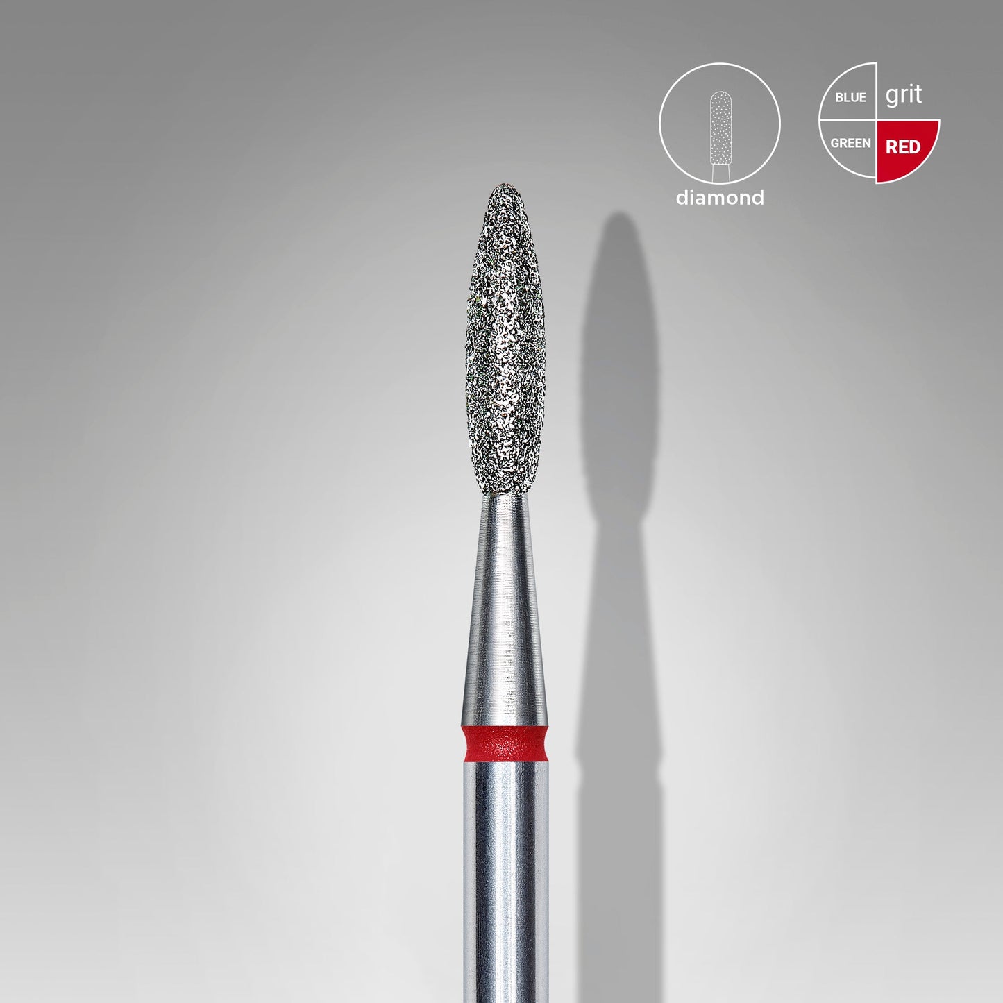 STALEKS EXPERT Diamantfräser Flamme rot, Ø 2,1 mm