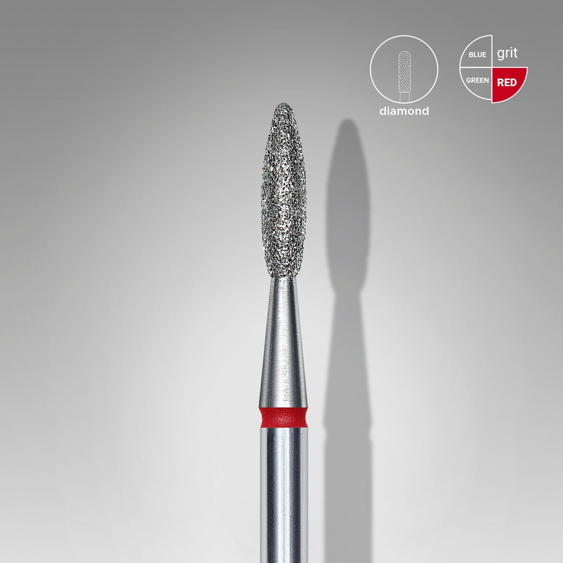 STALEKS EXPERT Diamantfräser Flamme rot, Ø 2,1 mm