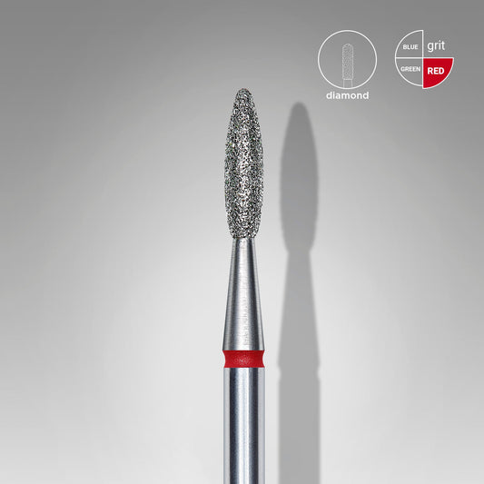 STALEKS EXPERT Diamantfräser Flamme rot, Ø 2,1 mm